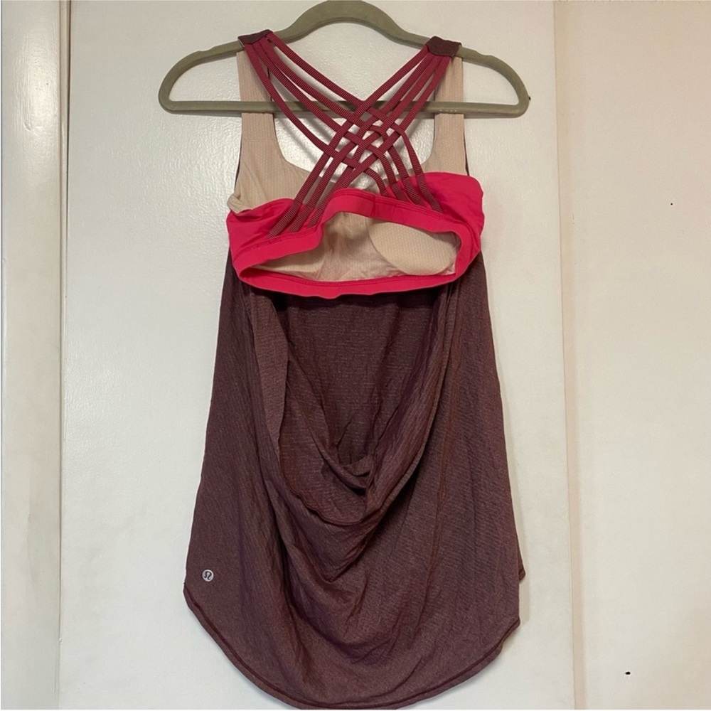 Lululemon Pink Open Cris Cross Back Women's Tank Top | Size 8